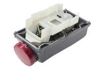 4021687 Scame IP67 Red Panel Mount 3P + N + E Right Angle Industrial Power Socket, Rated At 16A, 415 V