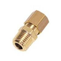 0105-06-11 Legris Brass Pipe Fitting, Straight Push Fit Compression Olive, Male NPT 1/8in 1/8in 6mm