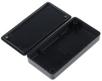 1551lbk Hammond 1551 Series Black ABS Enclosure, IP54, Flanged, Black Lid, 80 x 40 x 15mm