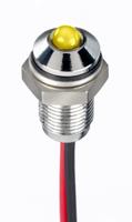 171-3750 RS PRO Yellow Panel Mount Indicator, 1.8 → 3.3V dc, 6mm Mounting Hole Size, Lead Wires Termination, IP67