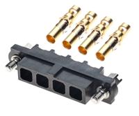 m80-4000000f1-04-325-00-000 HARWIN Datamate Mix-Tek Series Straight Cable Mount PCB Socket, 4-Contact, 1-Row, 4mm Pitch, Crimp Termination