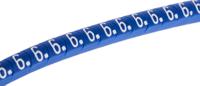 901-10273 HellermannTyton Helagrip Slide On Cable Markers, White on Blue, Pre-printed "6", 1 → 3mm Cable,