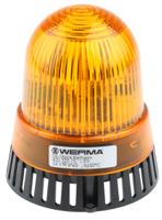 42032075 Werma 420 Series Yellow Sounder Beacon, 24 V ac/dc, IP65, Surface Mount, 105dB at 1 Metre