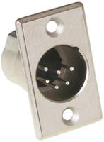 ac6ampnz Amphenol Industrial Panel Mount XLR Connector, Male, 6 Way, Silver Plating
