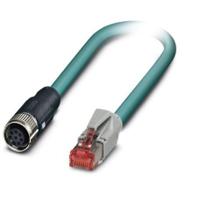 1407445 Phoenix Contact, 5m Cat5, Blue M12 to Female RJ45 Male, Shielded Shielded, Terminated