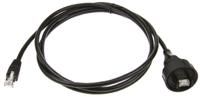 px08372m00 Bulgin, 2m Cat5e, Black RJ45 to Male RJ45 Male, S/FTP Shielded, Terminated PUR Sheath