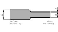 deray-h-332-black DSG-Canusa Heat Shrink Tubing, Black 2.4mm Sleeve Dia. x 150m Length 2:1 Ratio, DERAY-H Series