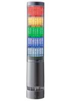 la6-5dtnub-rygbc Patlite LA6 Series Clear Buzzer Signal Tower, 5 Lights, 24 V dc, Direct Mount