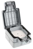 k56480gry MK Electric Grey 1 Gang Plug Socket, 2 Poles, 13A, Type G - British, Outdoor Use