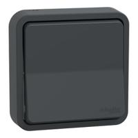 mur35037 Schneider Electric Anthracite Rocker Light Switch, 2 Way, 1 Gang, Mureva Styl