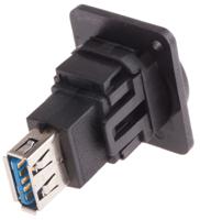 874-1235 RS PRO Straight, Panel Mount, Socket Type A to A 3.0 USB Connector