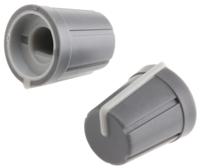 467-6005 RS PRO 13mm Grey Potentiometer Knob for 6mm Shaft D Shaped