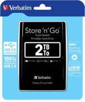 53177 Verbatim Store 'n' Go 2.5 in 2 TB External Portable Hard Drive