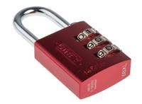14530-red ABUS 145/30 Combination Weatherproof Aluminium, Steel Safety Padlock, 5mm Shackle, 30mm Body