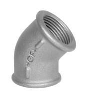 770120205 Georg Fischer Galvanised Malleable Iron Fitting, 45° Elbow, Female BSPP 3/4in to Female BSPP 3/4in