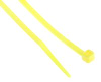 404-540 RS PRO Cable Tie, 203mm x 3.6 mm, Yellow Nylon, Pk-100