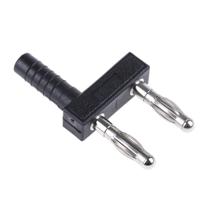 201010-21 Staubli Black Male Banana Plug, 4 mm Connector, 32A, 30 V, 60V dc, Nickel Plating