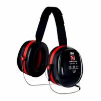 h540b-412 3M PELTOR Optime III Ear Defender with Neckband, 34dB, Black, Red