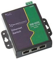sw-005 Brainboxes Wall Mount Industrial Ethernet Switch, 5 RJ45 Ports