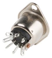 251-4258 RS PRO 7 Pole Din Socket, 2A, Female, Panel Mount