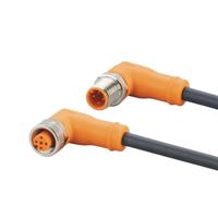 evc742 ifm electronic Male 4 way M12 to Female 5 way M12 Communication Cable, 10 m