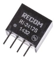 ri-2412s Recom RI DC-DC Converter, 12V dc/ 167mA Output, 21.6 → 26.4 V dc Input, 2W, Through Hole, +85°C Max Temp -40°C