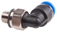 qsml-m7-6 Festo QS Series Elbow Threaded Adaptor, M7 Male to Push In 6 mm, Threaded-to-Tube Connection Style, 186353