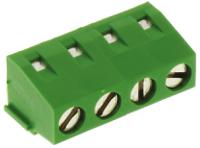 282836-4 TE Connectivity Buchanan Series PCB Terminal Strip, 4-Contact, 5mm Pitch, Through Hole Mount, 1-Row, Screw Termination