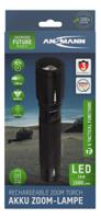 1600-0150 Ansmann Future T-Series LED Torch Black - Rechargeable 1000lm, 168.4 mm