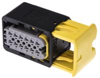 2-1703639-1 TE Connectivity, HDSCS Automotive Connector Socket Black, Grey Cable Mount 12 Way, Crimp Termination