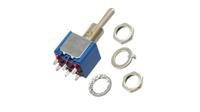 5649ab APEM Toggle Switch, Panel Mount, On-Off-On, DPST, Solder Lug Terminal, 125V ac