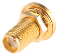 j01151a0021 Telegartner, Jack Panel Mount SMA Connector, 50Ω, Solder Termination, Straight Body