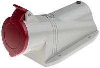 5133256 Scame IP44 Red Wall Mount 3P + E Right Angle Industrial Power Socket, Rated At 32A, 415 V