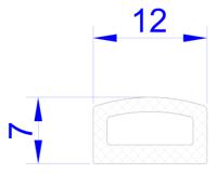 837-2114 RS PRO Black EPDM  Edging Strip, 20m
