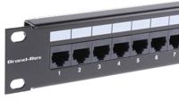 gpcpnlu24002 Brand-Rex GigaPlus Series Cat5e 24 Port RJ45 LSA Patch Panel UTP 1U Black