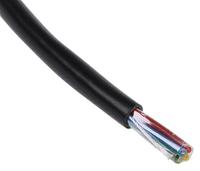 25064-bk005 Alpha Wire XTRA-GUARD 2 Control Cable, 4 Cores, 0.81 mm² 18 AWG, Unscreened, 30 m, Black Polyvinyl Chloride Sheath