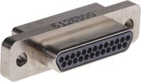 mwdm2l-25ps Glenair MWDM 25 Way Panel Mount D-sub Connector Plug