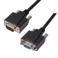 csmnb9mf-10 L-Com Male DB9 to Female DB9 Cable assembly, 10ft PVC