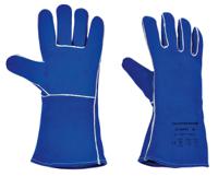 2000044-09 Honeywell Safety Welder Blue HR Blue Cotton Fleece Cowhide Split Leather Welding Gloves, Size 9, Leather Coating