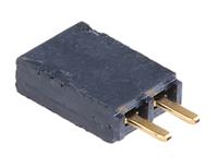 ssw-102-01-g-s Samtec SSW Series Straight Through Hole Mount PCB Socket, 2-Contact, 1-Row, 2.54mm Pitch, Solder Termination