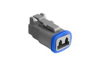 px0100s02gy Bulgin, PX0100 Connector Housing Plug 2 Way, Crimp Termination PX0100S02GY