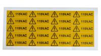 776-0970 RS PRO Black/Yellow Vinyl Safety Labels, 115V AC-Text 20 mm x 60mm