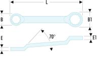 55a46x50 Facom 55A Series Ring Spanner, 46mm, Metric, Double Ended, 510 mm Overall