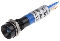 212-424 RS PRO Blue Panel Mount Indicator, 12V, 8mm Mounting Hole Size, Solder Tab Termination, IP67