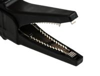 9900077 Staubli Crocodile Clip 4 mm Connection, 32A, Black/Red