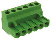 796634-6 TE Connectivity, 5.08mm Pitch, 6 Way, Pluggable Terminal Block, Plug, Cable Mount, Screw Down Termination,
