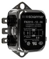 fn2010-12-06 Schaffner, FN2010 12A 250 V ac/dc 0 → 400Hz, Chassis Mount EMI Filter, Fast-On, Single Phase