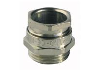cap611274 Capri ISOCAP Series Silver Nickel Plated Brass Cable Gland, M12 Thread, 3mm min., 6mm max., IP66