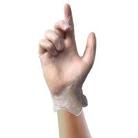 gs0075 Unigloves Clear Powdered Vinyl Disposable Gloves, Size 10, XL, 100 per Pack