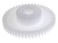 521-7130 RS PRO POM 48 Teeth Spur Gear, 0.5 Module, 5mm Bore Diam, 24mm Pitch Diam, 12mm Hub Diam